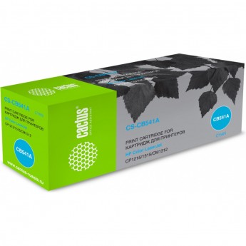 Лазерный картридж CACTUS CS-CB541A (HP 125A) для HP Color LaserJet CM1312, CM1312n, CM1312nfi, CP1210 series, CP1215, CP1217, CP1510 series, CP1514n, CP1515, CP1515n, CP1515nw, CP1518, CP1518ni, голубой, 1 400 стр.