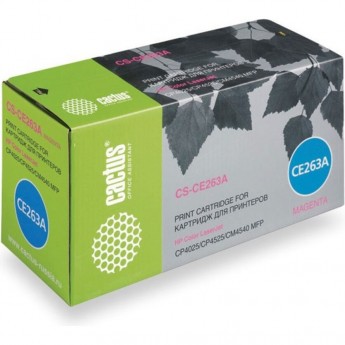 Лазерный картридж CACTUS CS-CE263A (HP 648A) для принтеров HP Color LaserJet CM4540 MFP, CM4540f MFP, CM4540mfp Ent, CP4020 Ent, CP4025 Ent, CP4025dn, CP4520 Ent, CP4525 Ent, CP4525dn, CP4525N, пурпурный, 11 000 стр.