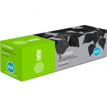 Лазерный картридж CACTUS CS-CF283X (HP 83X) для HP LaserJet M200 series, M201dw Pro, M201n Pro, M202dw Pro, M225 Pro MFP, M225dn Pro MFP, M225dw Pro MFP, M225rdn Pro MFP, черный, увеличенной емкости, 2 200 стр.