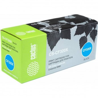 Лазерный картридж CACTUS CS-CF320XR (HP 653X) для HP Color LaserJet M680 Enterprise MFP, M680dn Enterprise MFP (CZ248A), M680f Enterprise MFP (CZ249A), M680z Enterprise flow MFP (CZ250A), черный, увеличенной емкости, 21 000 стр.