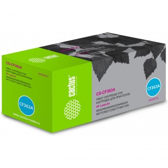 Лазерный картридж CACTUS CS-CF363A (HP 508A) для HP Color LaserJet M552dn Enterprise, M553 series, M553dn Enterprise, M553n Enterprise, M553x Enterprise, M577c Enterprise, M577dn Enterprise, M577f Enterprise, пурпурный, 5 000 стр.