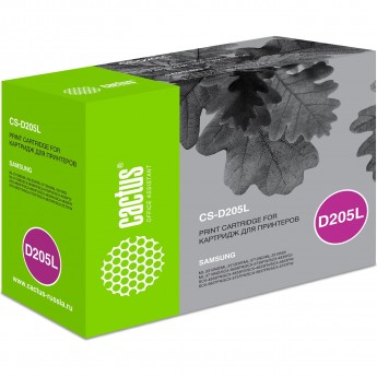 Лазерный картридж CACTUS CS-D205L (MLT-D205L) для Samsung ML3300, 3310d, 3310nd, 3312nd, 3710, 3710d, 3710nd, 3712dw, 3712nd; SCX 4833fd, 4833fr, 4833, 4835, 5637, 5637fr, 5639, 5639fr, 5737fw, 5739fw, черный, 5 000 стр.