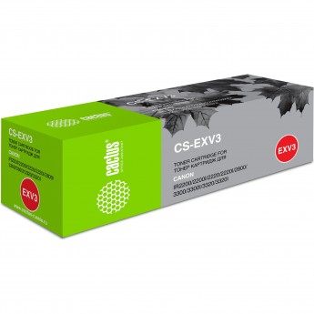 Лазерный картридж CACTUS CS-EXV3 (C-EXV3) для Canon ImageRunner 2200, 2200i, 2220i, 2800, 3220, 3220i, 3300, 3300i, 3320, 3320i; IR 2200, 2200i, 2220, 2220i, 2800, 3220, 3220i, 3300, 3300i, 3320, 3320i, черный, 15 000 стр.