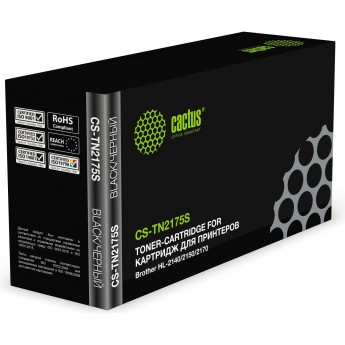 Лазерный картридж CACTUS CS-TN2175S (TN-2175) для принтеров Brother DCP 7030, 7030r, 7032, 7032r, 7045, 7045nr, HL 2140, 2140r, 2142, 2142r, 2150, 2150n, 2150nr, 2170, 2170w, 2170wr, MFC 7320, 7440, 7440n, 7840, черный, 2 600 стр.