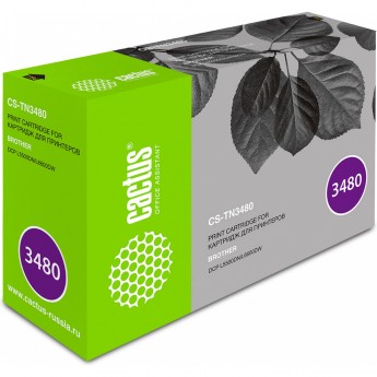 Лазерный картридж CACTUS CS-TN3480 (TN-3480) для Brother DCP L5500dn, L6600dw; HL L5000d, L5100dn, L5100dnt, L5200dwt, L6250dn, L6300dw, L6400dwt; MFC L5700dn, L5750dw, L6800dw, L6900dw, черный, 8 000 стр.