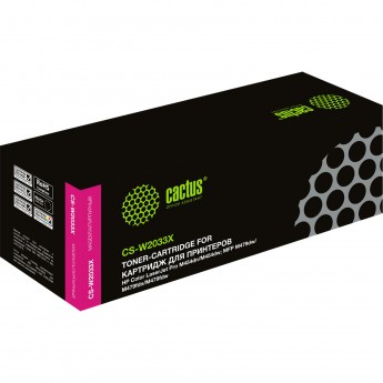Лазерный картридж CACTUS CS-W2033X (HP 415X) для HP Color LaserJet M454dn Pro, M454dw Pro, M479dw Pro MFP, M479fdn Pro MFP, M479fdw Pro MFP, M479fnw Pro MFP, пурпурный, увеличенной емкости, 6 000 стр.