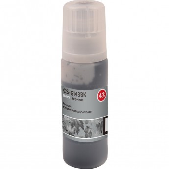 Чернила CACTUS CS-GI43BK для Canon Pixma G640, 540, черный, 60 мл