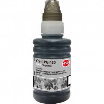 Чернила CACTUS CS-I-PGI450 для Canon Pixma iP6840, iP7240, iP8740, iX6840, MG5440, MG5540, черный, 100 мл