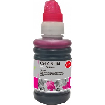 Чернила CACTUS CS-I-CL511M для Canon PIXMA MP240, MP250, MP260, MP270, MP480, пурпурный, 100 мл