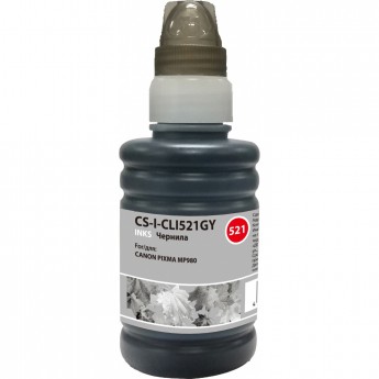 Чернила CACTUS CS-I-CLI521GY для Canon PIXMA MP540, MP550, MP620, MP630, MP640, MP660, серый, 100 мл