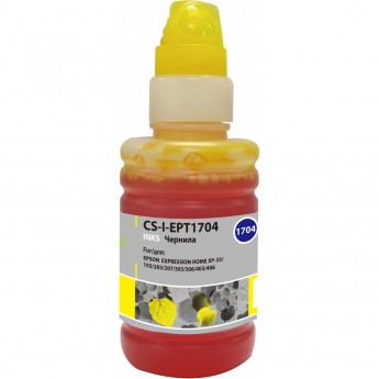 Чернила CACTUS CS-I-EPT1704 для Epson ExpIession Home XP-33, 103, 203, 207, 303, 306, желтый, 100 мл