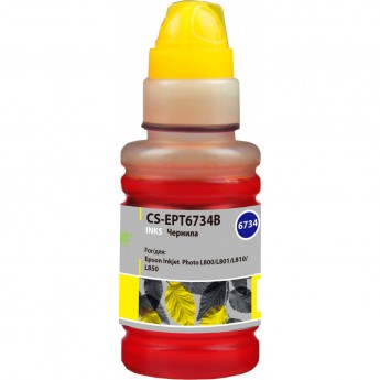 Чернила CACTUS CS-EPT6734 для Epson L800, желтый, 100 мл
