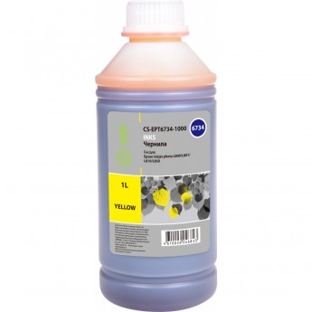 Чернила CACTUS CS-EPT6734-1000 для Epson L800, L805, L810, L850, L1800, желтый, 1000 мл