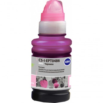 Чернила CACTUS CS-I-EPT0486 для Epson Stylus Photo R200, R220, R300, R320, R340, светло-пурпурный, 100 мл