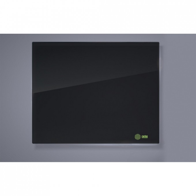 Демонстрационная доска CACTUS магнитно-маркерная, стеклянная, черная, 120x150 см. CS-GBD-120X150-BK