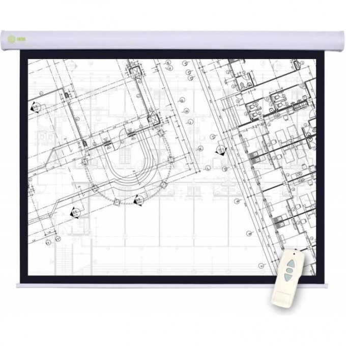 Экран CACTUS MOTOSCREEN , 104", 1:1, настенно-потолочный, моторизованный привод, 180x180 см. CS-PSM-180X180