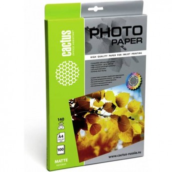 Фотобумага CACTUS CS-MA4140100, формат A4, 140г/м2, белая