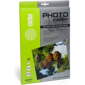 Фотобумага CACTUS CS-GA318050 (GA318050), формат A3, 180г/м2, белая