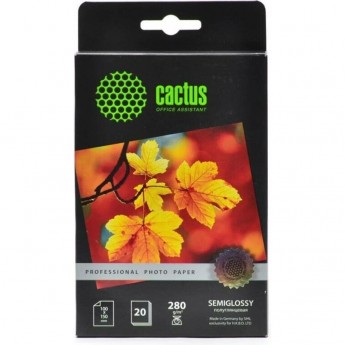 Фотобумага полуглянцевая CACTUS Prof CS-SGA628020 10x15, 280г/м2, 20л.
