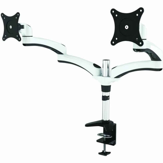 Кронштейн для мониторов CACTUS серебристый 15"-27" макс.8кг настольный поворот и наклон CS-VM-FE124D-AL