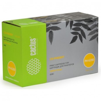 Лазерный картридж CACTUS CS-PH6280Y (106R01402) для Xerox Phaser 6280, 6280dn, 6280n 5'900 стр. увеличенной емкости желтый