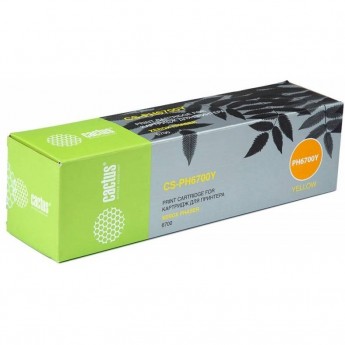 Лазерный картридж CACTUS CS-PH6700Y (106R01525) для Xerox Phaser 6700, 6700DN, 6700N, желтый, 12 000 стр.