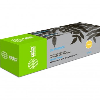 Лазерный картридж CACTUS CS-PH6500C (106R01601) для Xerox Phaser 6500, 6500dn, 6500n, 6500v; WorkCentre 6505, 6505n, 6505v, голубой, 2 500 стр.