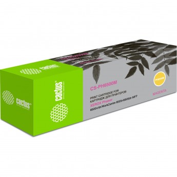 Лазерный картридж CACTUS CS-PH6500M (106R01602) для Xerox Phaser 6500, 6500dn, 6500n, 6500v; WorkCentre 6505, 6505n, 6505v, пурпурный, 2 500 стр.