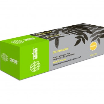 Лазерный картридж CACTUS CS-PH6500Y (106R01603) для Xerox Phaser 6500, 6500dn, 6500n, 6500v; WorkCentre 6505, 6505n, 6505v, желтый, 2 500 стр.