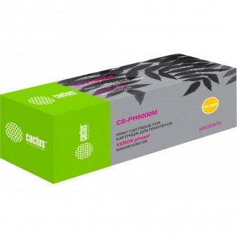 Лазерный картридж CACTUS CS-PH6000M (106R01632) для Xerox Phaser 6000, 6000b, 6010, 6010n; WorkCentre 6015, 6015b, 6015n, 6015ni, пурпурный, 1 000 стр.
