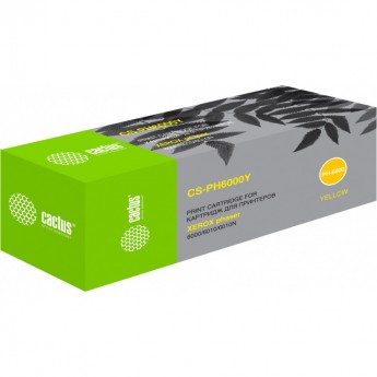 Лазерный картридж CACTUS CS-PH6000Y (106R01633) для Xerox Phaser 6000, 6000b, 6010, 6010n; WorkCentre 6015, 6015b, 6015n, 6015ni, желтый, 1 000 стр.