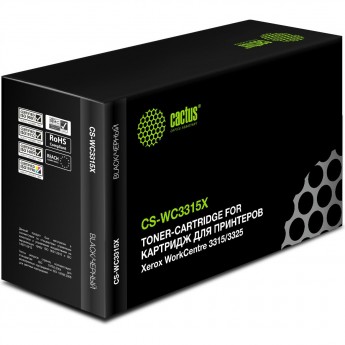 Лазерный картридж CACTUS CS-WC3315X (106R02310) для Xerox WorkCentre 3315, 3315dn, 3325, 3325dni, черный, 5 000 стр.
