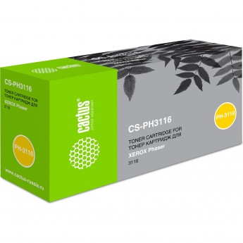 Лазерный картридж CACTUS CS-PH3116 (109R00748) для Xerox Phaser 3116, черный, 3 000 стр.