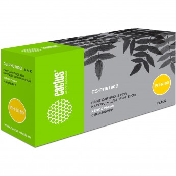 Лазерный картридж CACTUS CS-PH6180B (113R00726) для Xerox Phaser 6180, 6180dn, 6180 MFP, 6180n, 6180vn, черный, 8 000 стр.