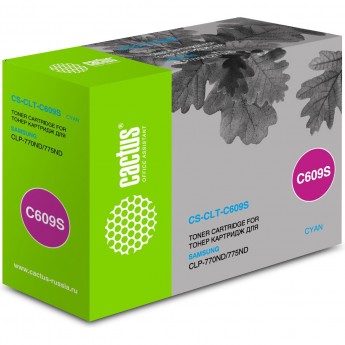 Лазерный картридж CACTUS CS-CLT-C609S (CLT-C609S) для Samsung CLP770, 770nd, 775, 775nd, голубой, 7 000 стр.