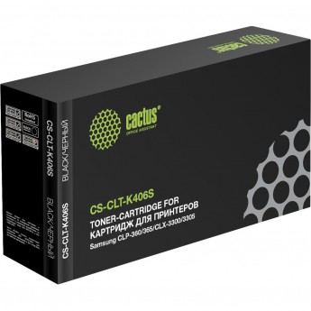Лазерный картридж CACTUS CS-CLT-K406S (CLT-K406S) для Samsung CLP360, 365, 365w; Xpress C410w, C460w, черный, 1 500 стр.