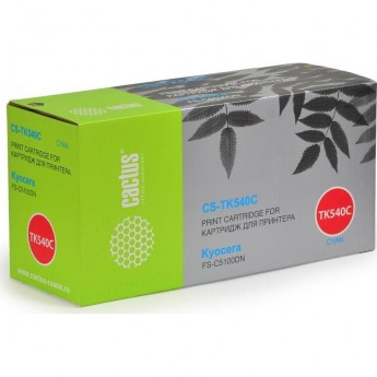 Лазерный картридж CACTUS CS-TK540С (TK-540C) голубой для принтеров Kyocera Mita FS C5100, C5100dn (4'000 стр.)