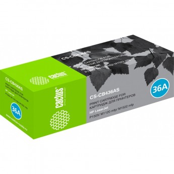 Лазерный картридж CACTUS CS-CB436AS (HP 36A) для HP LaserJet M1120 MFP, M1120n MFP, M1522 MFP, M1522n MFP, M1522nf MFP, P1504, P1504n, P1505, P1505n, P1506, P1506n, черный, 2 000 стр.