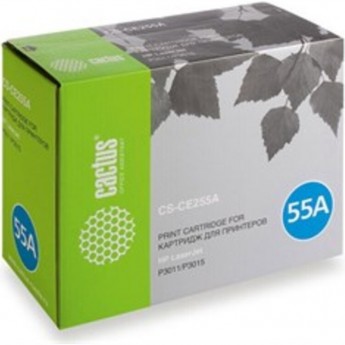 Лазерный картридж CACTUS CS-CE255A (HP 55A) для HP LaserJet M521 500, M521dn (A8P79A), M521dw (A8P80A), M525, M525c, M525dn, M525f, P3010, P3015, P3015d, P3015dn, P3015n, P3015x, черный, 6 000 стр.