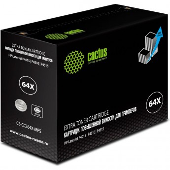 Лазерный картридж CACTUS CS-CC364X-MPS (HP 64X) для HP LaserJet P4015, P4515, черный, увеличенной емкости, 30 000 стр.