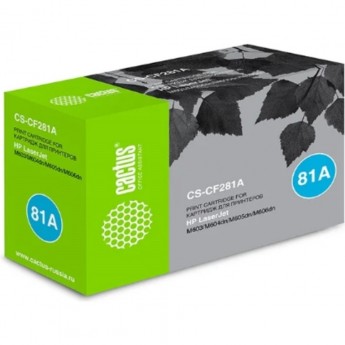 Лазерный картридж CACTUS CS-CF281A (HP 81A) для HP LaserJet M604dn, M604n, M605dn, M605n, M605x, M606dn, M606x, M630 series, M630dn, M630f, M630h, M630z, черный, 10 500 стр.