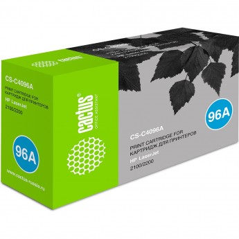 Лазерный картридж CACTUS CS-C4096A (HP 96A) для HP LaserJet 2100, 2100m, 2100tn, 2100se, 2100xi, 2200, 2200d, 2200dn, 2200dt, черный, 5 000 стр.