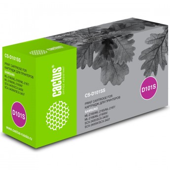 Лазерный картридж CACTUS CS-D101SS (MLT-D101S) для Samsung ML2160, 2162, 2165, 2165w, 2167, 2168, 2168w; SCX3400, 3400f, 3405, 3405f, 3405fw, 3405w, 3407; SF760p, черный, 1 500 стр.