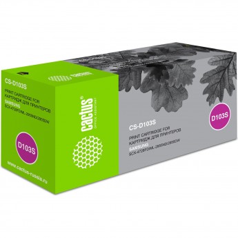 Лазерный картридж CACTUS CS-D103S (MLT-D103S) для Samsung ML 2545, 2950, 2950nd, 2950ndr, 2955, 2955nd, 2955dw; SCX 4726, 4726fn, 4727, 4728, 4727fd, 4728fd, 4729, 4729fd, 4729fw, черный, 1 500 стр.