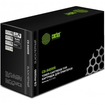 Лазерный картридж CACTUS CS-S4200S (SCX-D4200A) для Samsung SCX4200, 4220, черный, 3 000 стр.