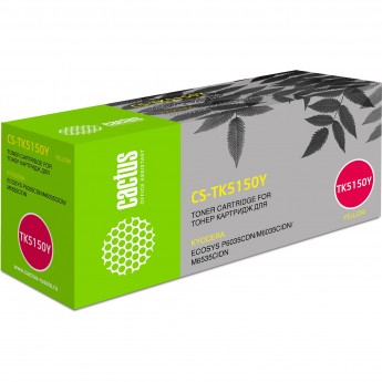 Лазерный картридж CACTUS CS-TK5150Y (TK-5150Y) для Kyocera Ecosys M6035cidn, P6035cdn, M6535cidn, желтый, 10 000 стр.