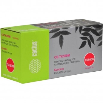 Лазерный картридж CACTUS CS-TK560M (TK-560M) для принтеров Kyocera Mita P6030 Ecosys, P6030cdn Ecosys, Mita FS C5300, C5300dn, C5350, C5350dn, пурпурный, 10 000 стр.