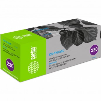 Лазерный картридж CACTUS CS-TN230C (TN-230C) для принтеров Brother HL 3040cn, HL 3070cw, DCP 9010cn, MFC 9120cn, MFC 9320cw, голубой, 1 400 стр.
