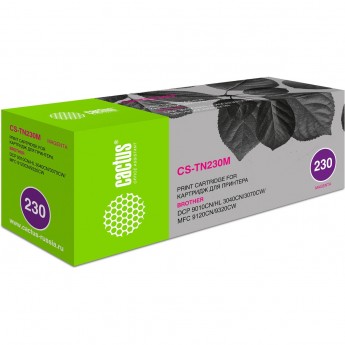 Лазерный картридж CACTUS CS-TN230M (TN-230M) для принтеров Brother HL 3040cn, HL 3070cw, DCP 9010cn, MFC 9120cn, пурпурный, 1 400 стр.