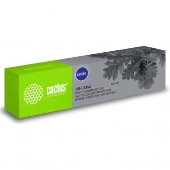 Матричный картридж CACTUS CS-LX350 (S015637) для Epson LX350, LQ350, ERC19, VP80K, черный